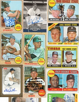 Autographed Detroit Tigers 1968 Topps Odd Ball 3x5 Postcards 12% off after 4