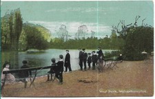 NICE RARE OLD POSTCARD - WEST PARK - WOLVERHAMPTON - STAFFORDSHIRE 1912