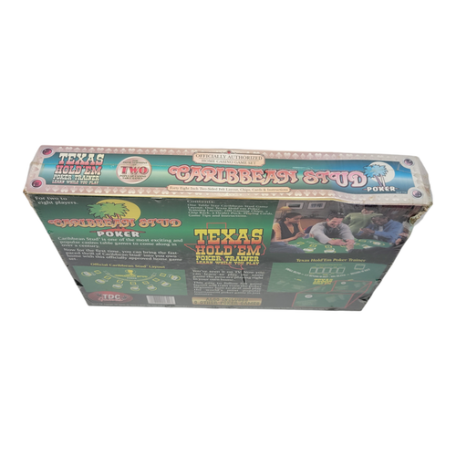 TDC Games Texas Hold'Em Caribbean Stud Poker Trainer Home Casino Game Set - Picture 4 of 6