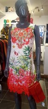 Stunning White Red Lace Floral Dress Brand New Sizes M/L 10-12 L/XL 12-14 RRP£75