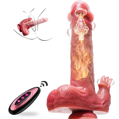 Telescopic Realistic Thrusting Dildo Vibrator Sex Toys for Women Remote Control - Picture 12 of 24