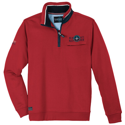 Sweatshirt Troyer mit Brusttasche von Redfield, rot