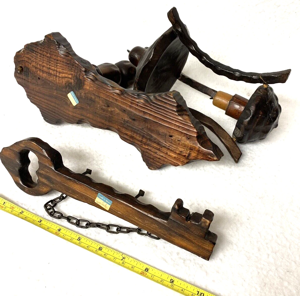 CANDELABRO COLGANTE ESPAÑOL VINTAGE Y GANCHO PARA LLAVES, APLIQUE, ESPAÑA, LINTERNA, REGALO, ¡ORGANIZADOR! Foto 4 de 4