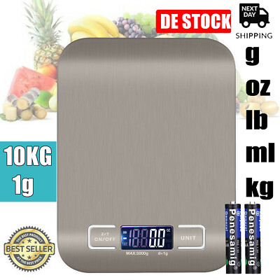 Küchenwaage LCD Digitalwaage 10kg-1g Präzise Messung elektronische Kochwaage