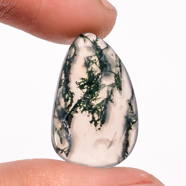 AAA Quality 100% Natural Moss Agate Fancy Faceted Loose Gemstone 14 Ct