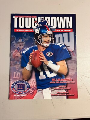 New York Giants 2004 Touchdown Post Season Issue Eli Manning Rookie Season