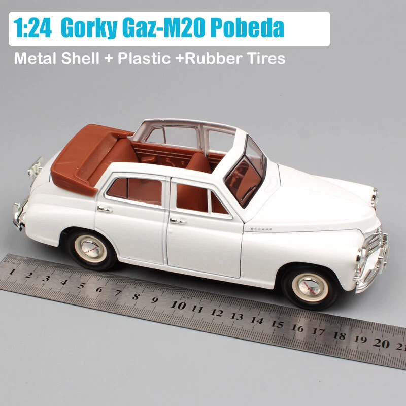 1/24 Soviet USSR Gorky Gaz-M20 Pobeda Gaz M20 diecast model Convertible car toy - Image 3 of 4