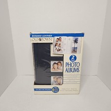 Old Town Bonded Leather 2 Photo Albums Holds 300 Photos Each NEW  Sealed in Box