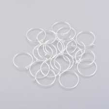 Earring Wire Hoops - 50 pcs (25 Pairs) - Silver Plated - 20mm - Jewellery Making