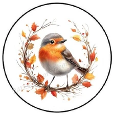 ROBIN BIRD FALL AUTUMN ENVELOPE SEALS LABELS STICKERS PARTY FAVORS