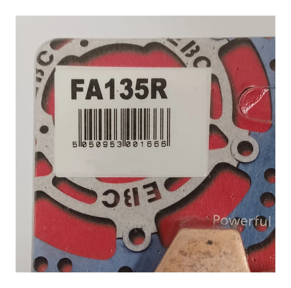 Pastillas de freno de disco delanteras sinterizadas EBC (2 juegos) para Yamaha YFZ450R (2009 a 2014) Foto 4 de 4
