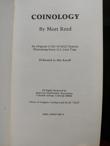Coinology (An Original Coin World Feature) by Mort Reed 1985 PB Coin Collecting - Picture 2 of 7