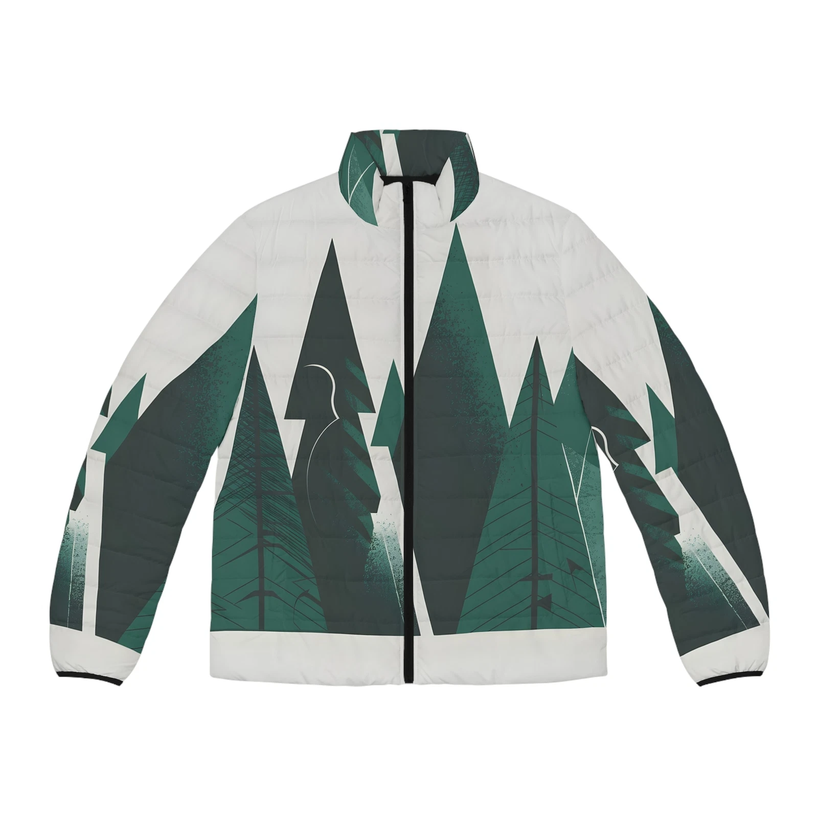 Stylish Puffer Jacket Outdoor Apparel Simplified Forest Design for Adventurers
Opens in a new window