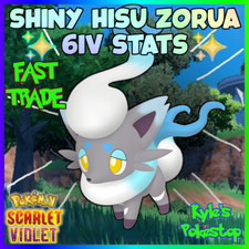 6IV SHINY HISUIAN ZORUA POKEMON SCARLET VIOLET SHINY OR NON-SHINY