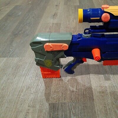 Nerf Longshot CS-6 SNIPER Blaster Dart Gun W/Front Blaster, Bipod