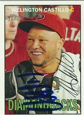 Autographed Wellington Castillo Arizona Diamondbacks 2016 Topps Heritage Card 68