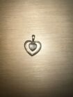Diamond Heart Charm Pendant 10k Solid Yellow Gold