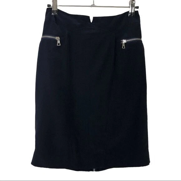 Navy pencil top mini skirt