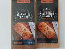 2 packs & Flavor Cedar Grilling Planks 11" Salmon Meats Vegetables
