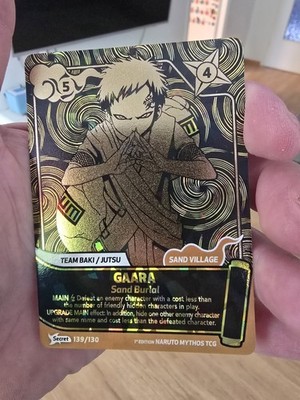 Naruto Mythos TCG GAARA 1st Edition  Secret 139/130 Englisch Boosterfresh Mint