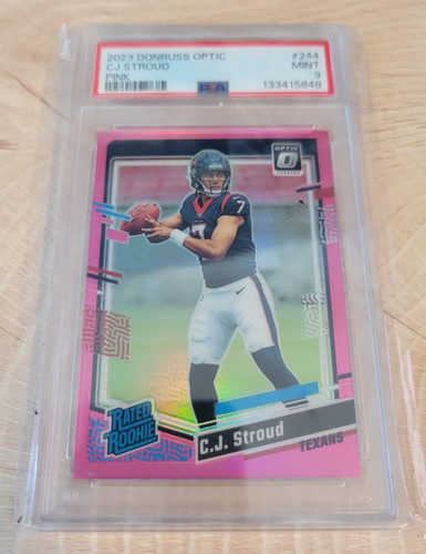 2023 Donruss Optic C.J. Stroud Pink Prizm Rated Rookie #244 PSA 9