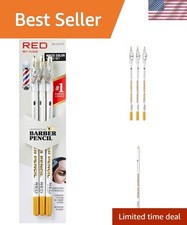 Smudge-Proof Beard Guide Pencils - 3PC Set with Built-in Sharpener for Grooming