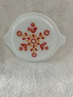 PYREX Milk Glass Friendship Birds 20-C 11 CasseroleReplacement Lid Glass Vintage