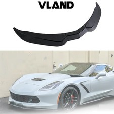 For 2014 -2019 Corvette C7 Stage 2 Front Bumper Lip Splitter Spoiler Gloss Black