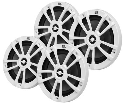 4x JBL 8'' Two-Way Marine Speakers 25W White   Durable Multi-Element Audio