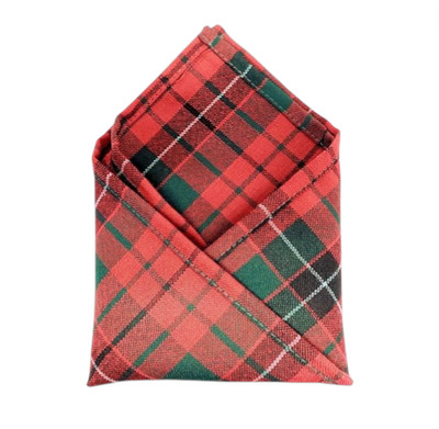 100 % Wolle traditionelles schottisches Tartan Taschentuch - MacK-MacT TARTANS