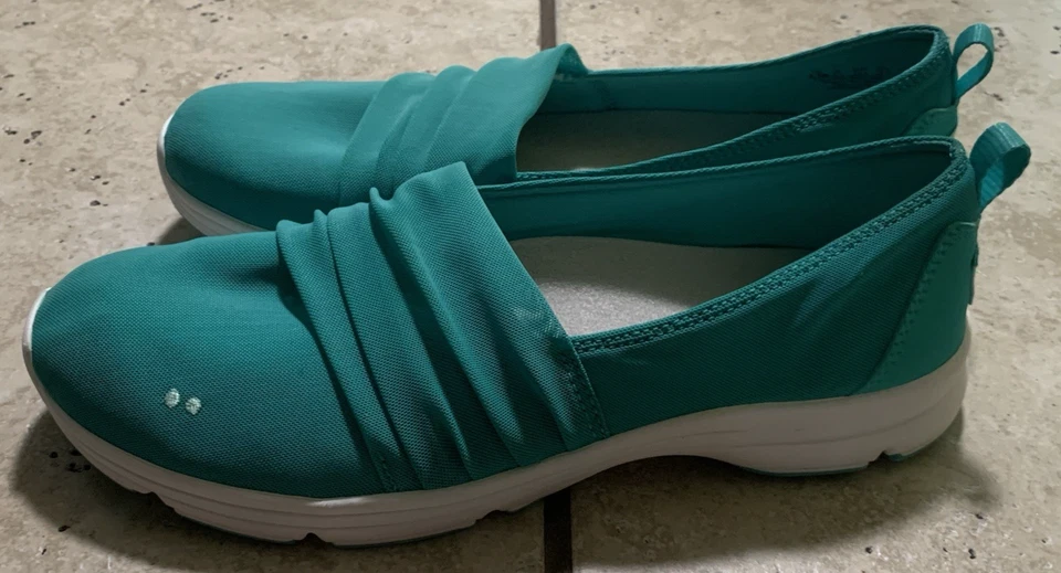 Zapatos planos ligeros sin cordones Ryka Jamboree para mujer verde azulado talla 8,5 M tipo malla Foto 3 de 4