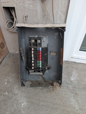 Vintage Zinsco Electrical Panel Board Load Center with Assorted Breakers Intact