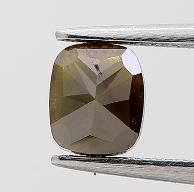 NATURAL DIAMOND 0.96cts YELLOW BROWN MIX COLOR OVAL SHAPE BRILLIANT CUT DIAMOND