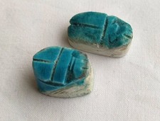 Skarab&auml;us, Pharaonische Grabbeilage (2) gr&uuml;n-blau