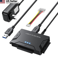MaxRenard Hard Drive Reader USB 3.0 to SATA/IDE Adapter Universal Black