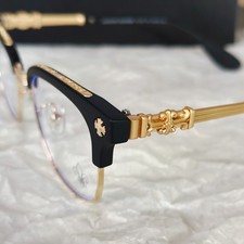 Chrome Style Hearts Bonennoisseur Glasses Black Golden Frame Women Men Eyewear