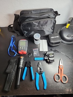 Pre-Owned Fiber Termination Kit FTTH cold connection Tool Kits w/ OPM with RJ45
