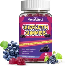 Quercetin Gummies 1200MG, Quercetin Gummies with Bromelain, Zinc Vitamin C, Quer