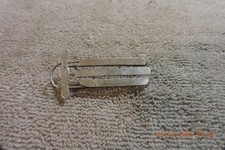 Vintage STERLING 925 Winter Snow SLED Sleigh Christmas Unmarked Brooch Pin