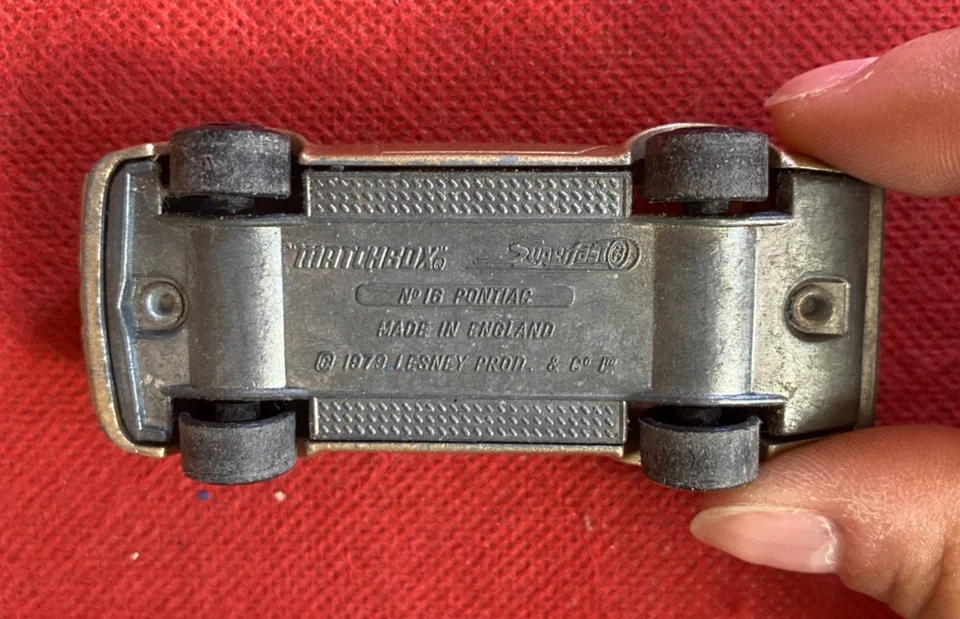 MATCHBOX LESNEY Superfast Modellino Auto PONTIAC N. 16 (1979) Metallo Marrone - Immagine 3 di 3