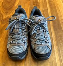 Merrell Women's Moab 3 Waterproof hiking Gray/Blue US 7 M Vibram Soles J036332