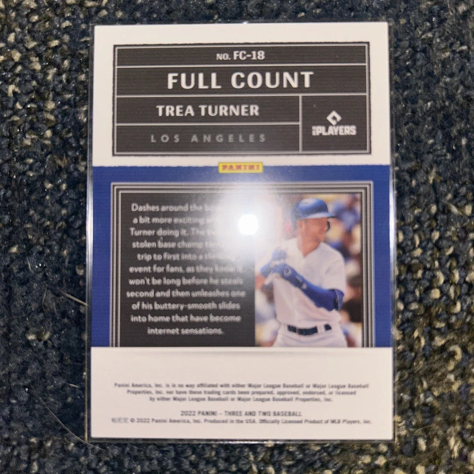 2022 Panini Three And Two Trea Turner Full Count Gold Foil /50 PHILLIES! - Image 2 of 2