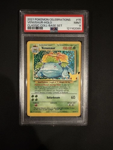 2021 POKEMON CELEBRATIONS CLASSIC COLL #15 VENUSAUR-HOLO PSA 9