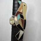 Zuni Sterling Silver Multi J Shack Stone Inlay Bird Ring Sz6 L29 — photo 1