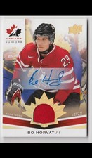 2014-15 UD TEAM CANADA PATCH AUTOGRAPH ROOKIE BO HORVAT RC AUTO /125 #182 RPA