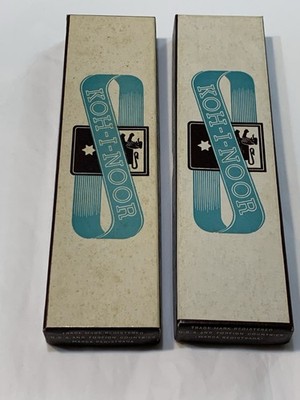 Vtg 60s NOS Hardtmuth Inc KOH-I-NOOR 1500/HB  Wooden PENCILS 1500 HB 2boxes 20pc
