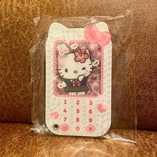 Custom acrylic charm flip phone design Hello Kitty