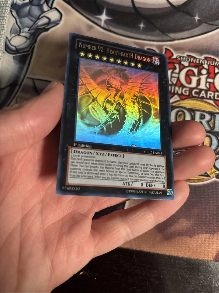 (Mc) Yugioh! Number 92: Heart-eartH Dragon - CBLZ-EN045 - Ghost Rare 1st Ed VLP - Image 4 of 4