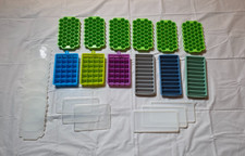12 Silicone Ice Cube Trays with Lids   Easy R...