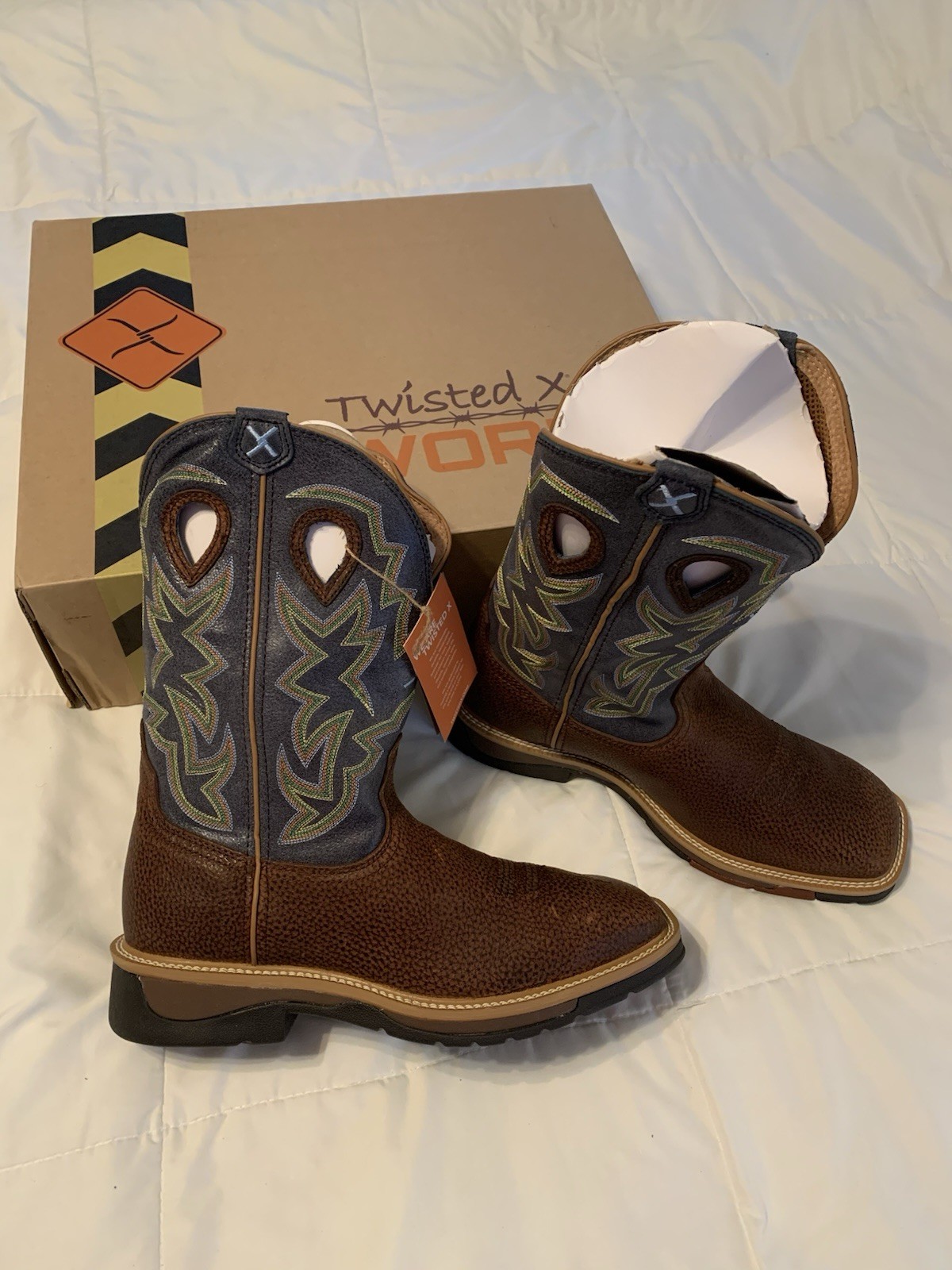 S Lite Cowboy Nws Toe 12&rdquo; 11.5 D Peanut Navy Mlcw016